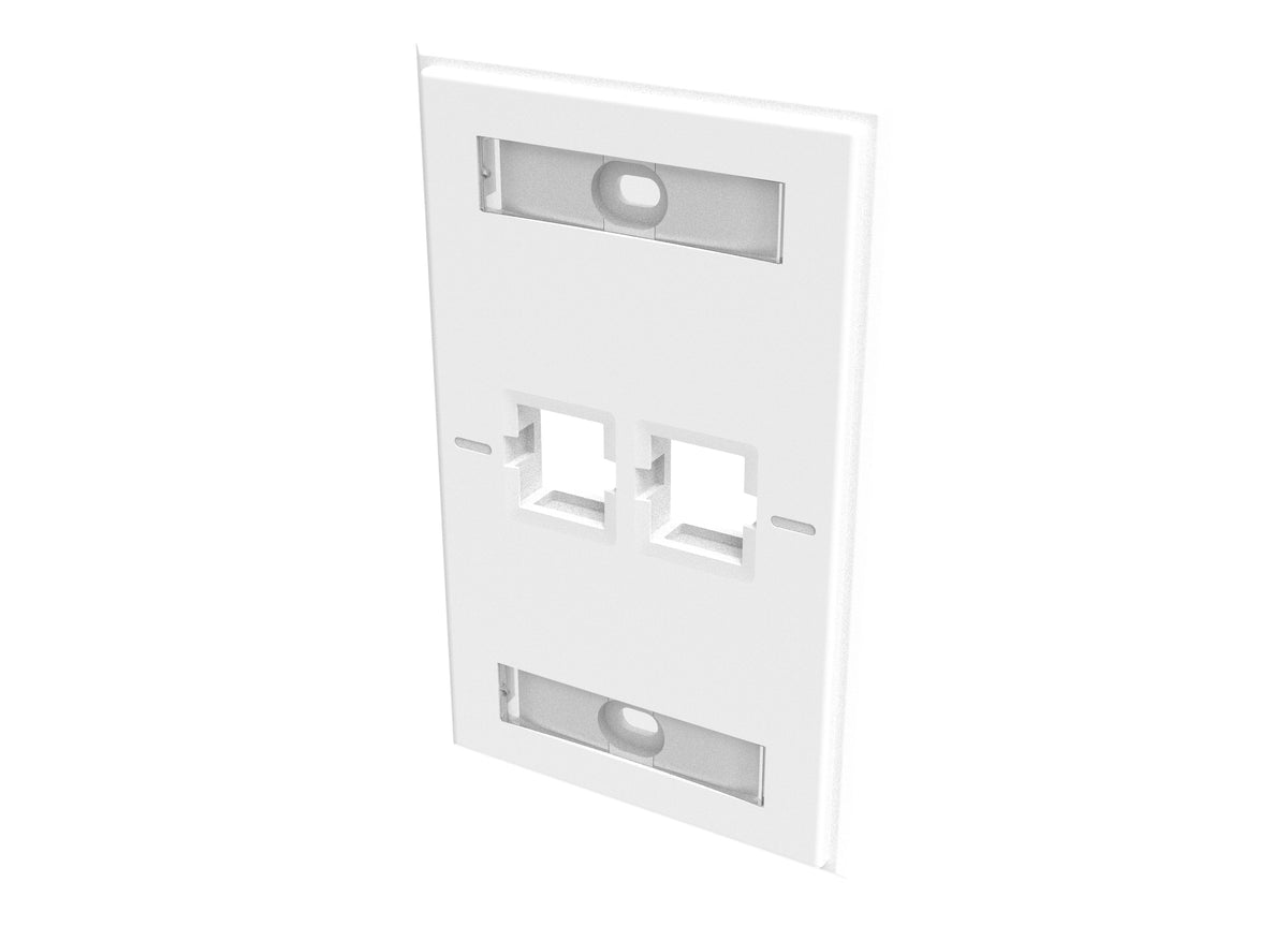 CommScope 760249145 | Faceplate Kit, Labelled, 1 Gang, 2 Port, Prowhite
