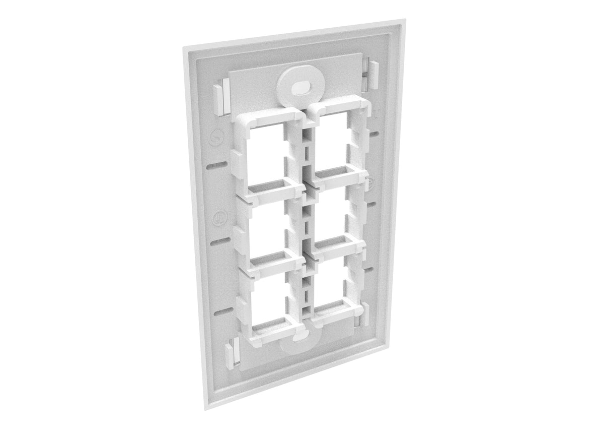 CommScope 760249147 | Faceplate Kit, Labelled, 1 Gang, 6 Port, Prowhite