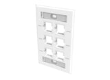 CommScope 760249147 | Faceplate Kit, Labelled, 1 Gang, 6 Port, Prowhite