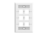 CommScope 760249147 | Faceplate Kit, Labelled, 1 Gang, 6 Port, Prowhite