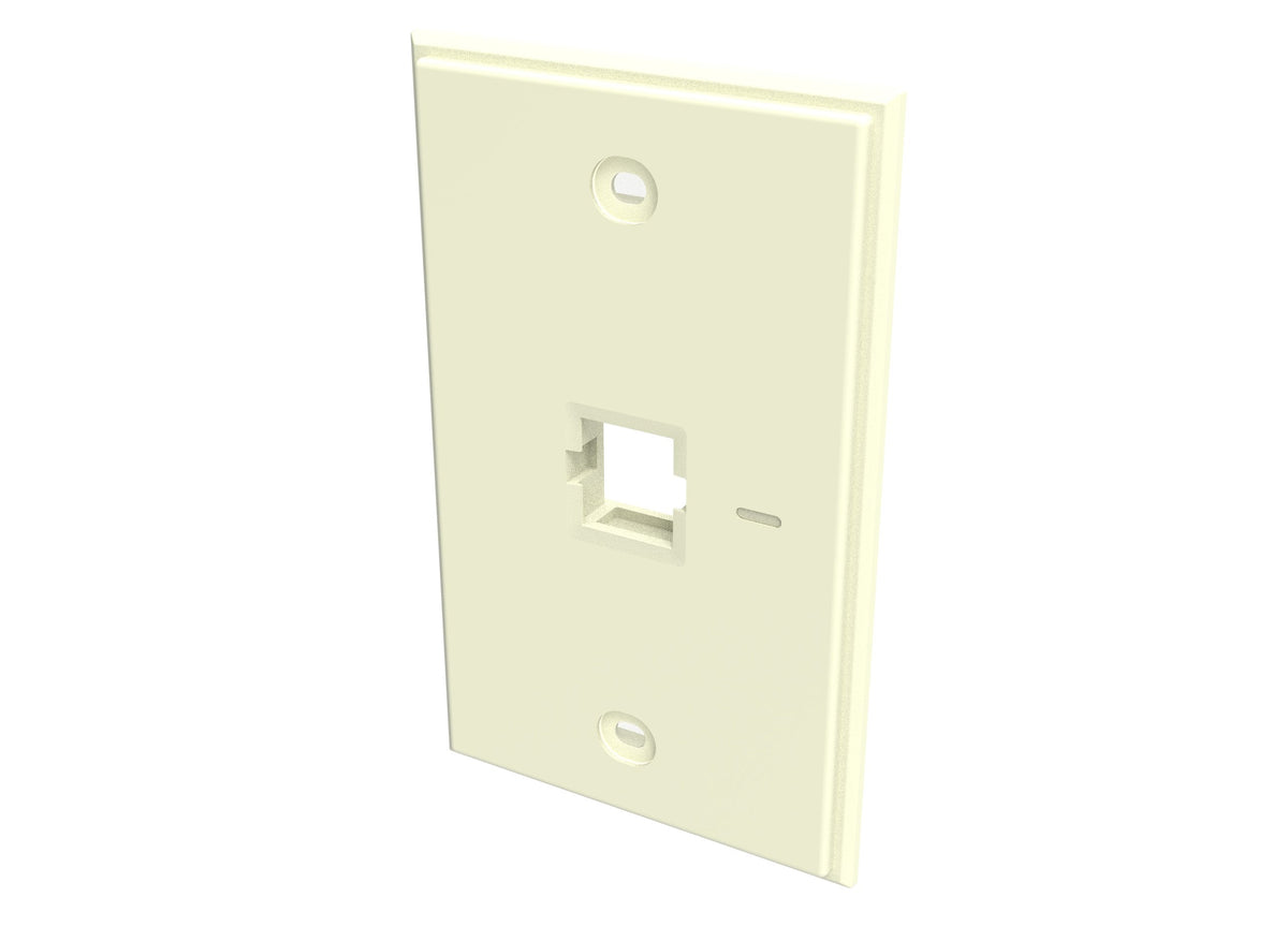 CommScope 760249172 | Faceplate Kit, No-Label, 1 Gang, 1 Port, Electric Ivory