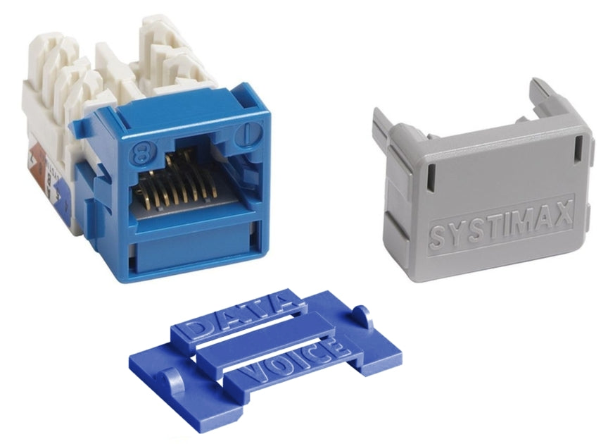 CommScope 760250043 | Gigaspeed Xl M-Series Modular Jack, Rj45, Cat6 Unshielded, Blue (24 Ea/Pkg)