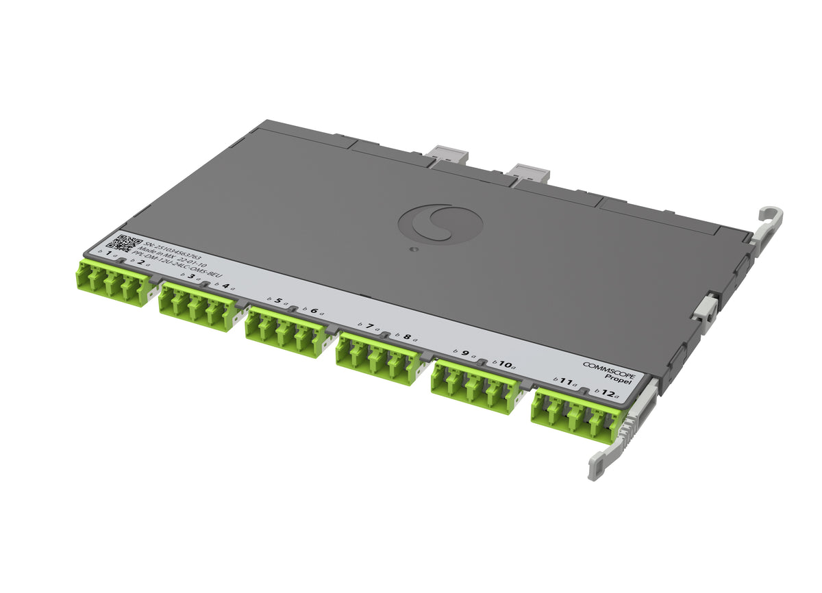 CommScope 760252347 | Propel ULL Multimode OM5 MPO-12 Distribution Module, 12 duplex LC to 2X12f MPO/UPC non-pinned, Method B Enhanced
