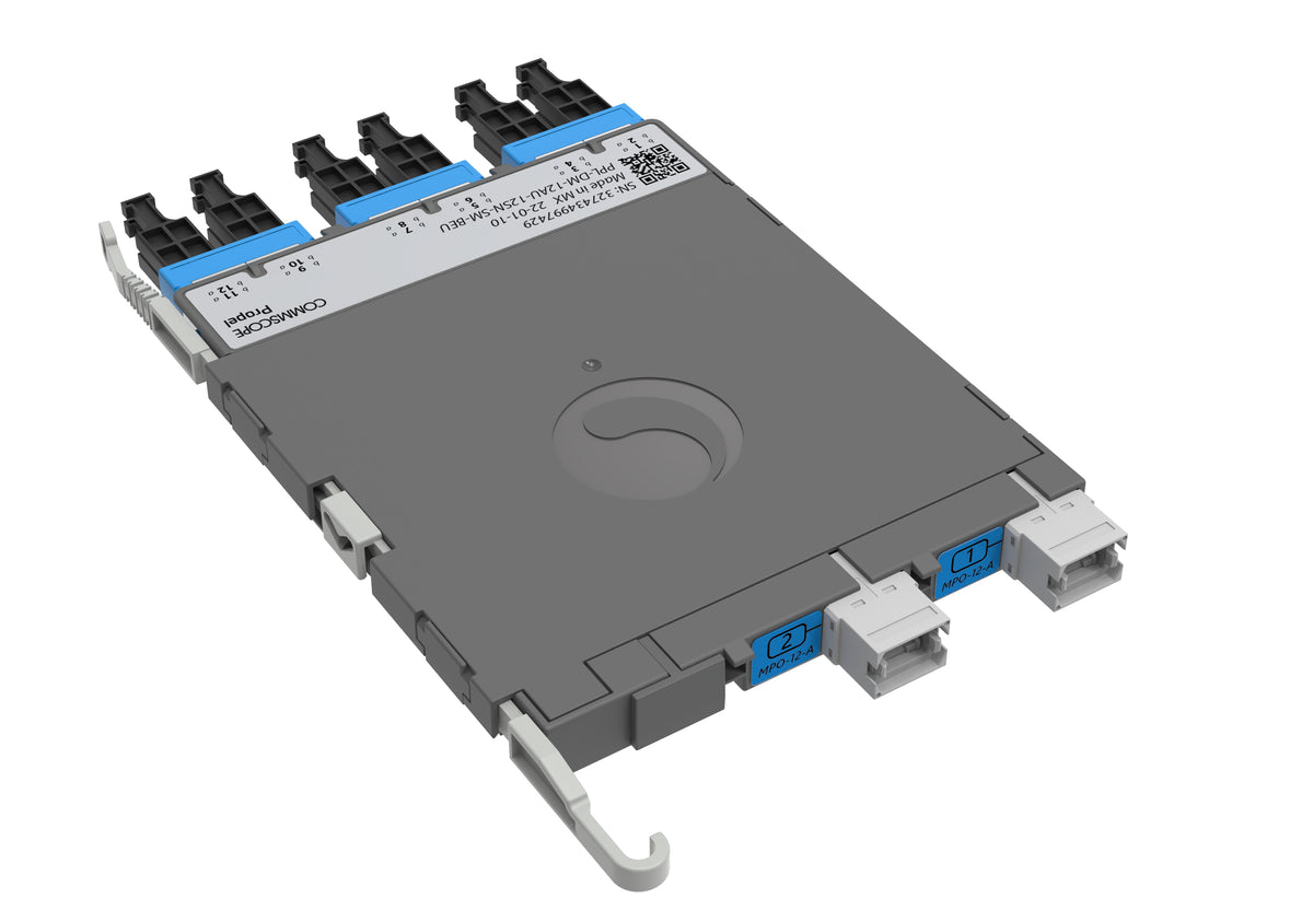 CommScope 760252349 | Propel ULL Singlemode MPO-12 Distribution Module, 12SN to 2X12f MPO/APC non-pinned, Method B Enhanced