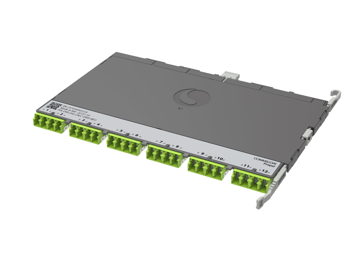 CommScope 760252357 | Propel ULL Multimode OM5 MPO-24 Distribution Module, 12 duplex LC to 1X24f MPO/UPC non-pinned, Method B Enhanced