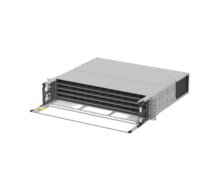 CommScope 760253797 | 2RU Fixed Tray Fiber Panel, Up to 96 Duplex LC, 96 MPO Ports, Gray
