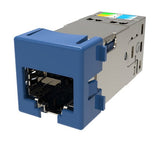 CommScope 760258305 | Gigashield X10d M-series Modular Jack, RJ45, Cat6a Shielded, Blue (24 Ea/Pkg)
