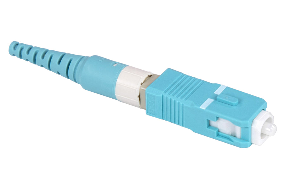 CommScope 760258749 | Qwik-Fuse Connector, SC, OM3/OM4/OM5, Aqua, for 1.6/2.0 mm, 12 Per Pack