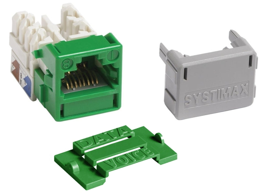 CommScope 760258927 | PowerSUM M-Series Modular Jack, RJ45, Cat5e Unshielded, Green