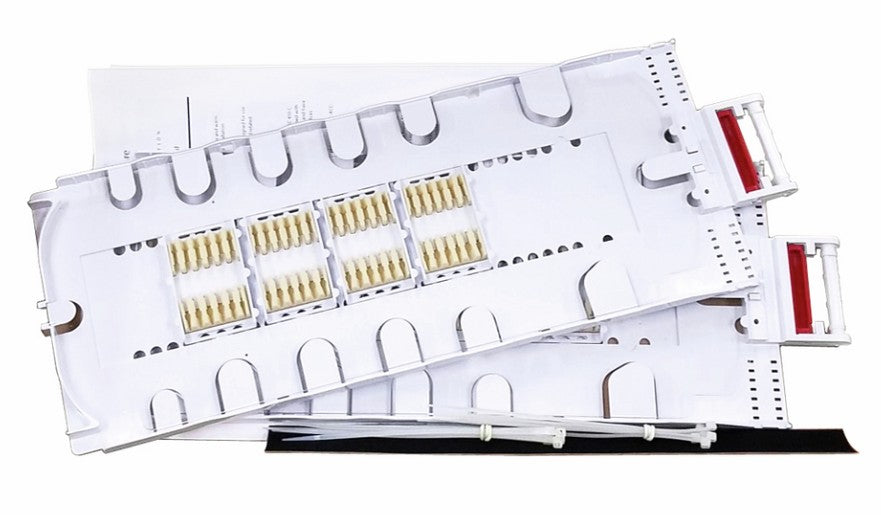 CommScope 760259392 | FOSC  HD Splice Tray Size D, clear cover with 6 SM24 splice modules, tie-wraps, 144 SMOUV 45mm