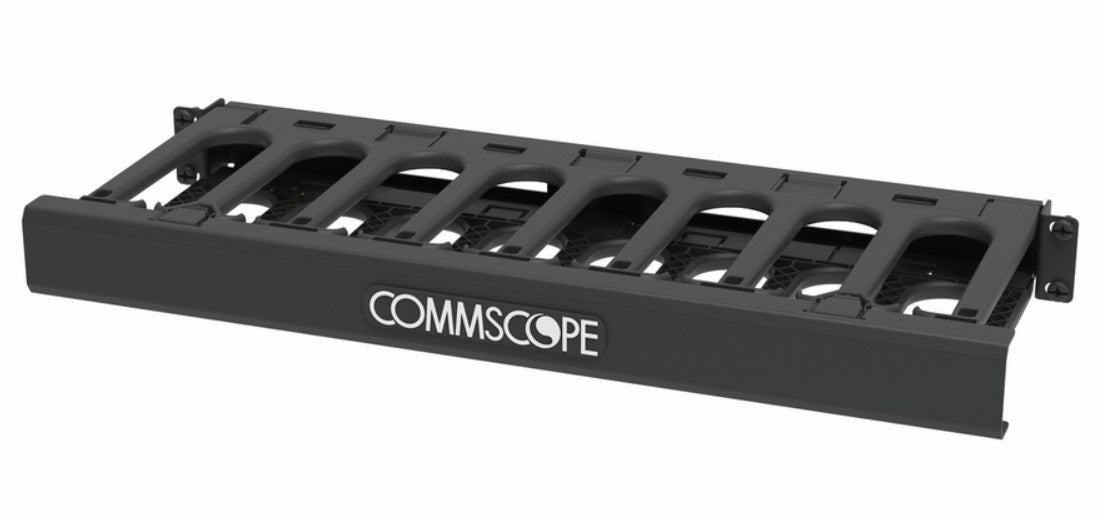 CommScope 760259431 | Cableguide 360 Horizontal Trough Kit, 1 Ru, 19 In, Single Sided, Black