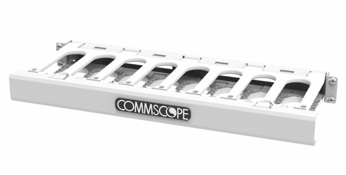 CommScope 760260371 | Cableguide 360 Horizontal Trough Kit, 1 Ru, 19 In, Single Sided, White