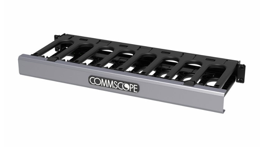 CommScope 760260411 | Cableguide 360 Horizontal Trough Kit, 1 Ru, 19 In, Single Sided, Silver