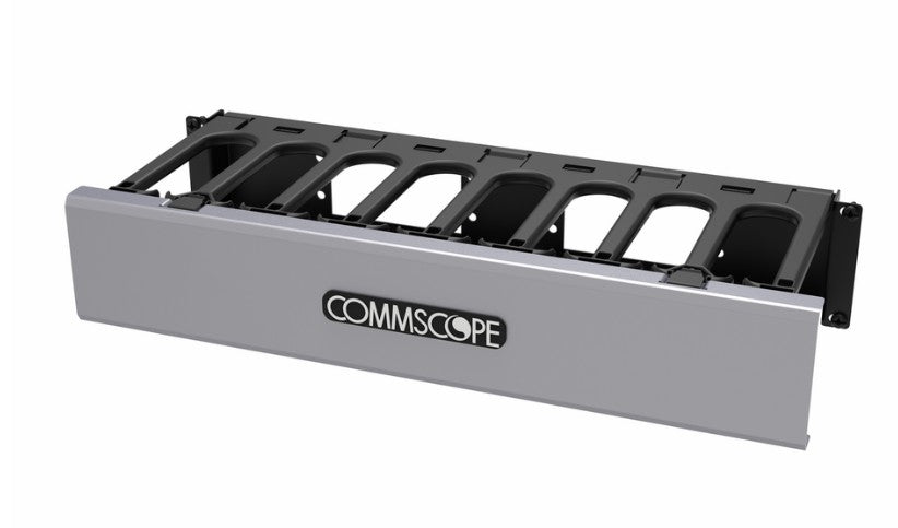 CommScope 760260412 | Cableguide 360 Horizontal Trough Kit, 2 Ru, 19 In, Single Sided, Silver