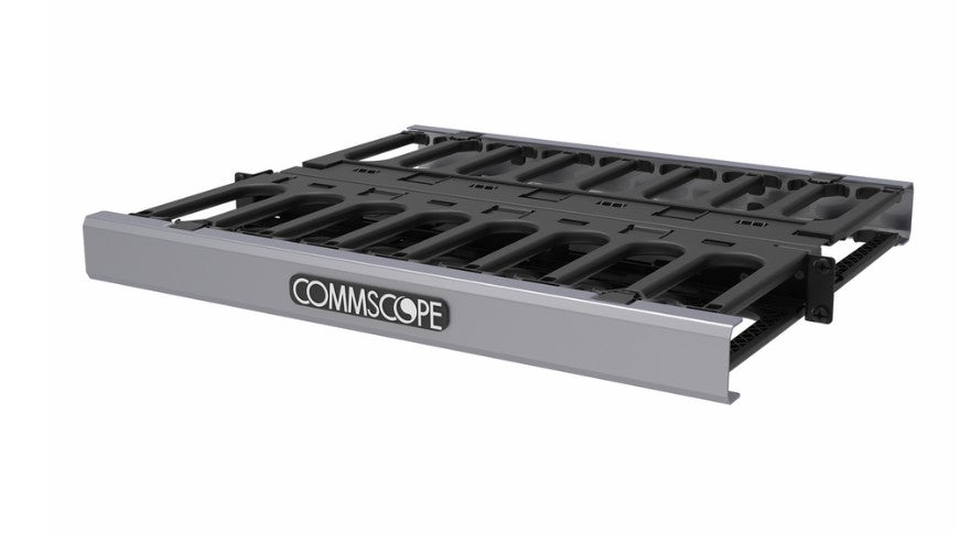 CommScope 760260414 | Cableguide 360 Horizontal Trough Kit, 1 Ru, 19 In, Double Sided, Silver