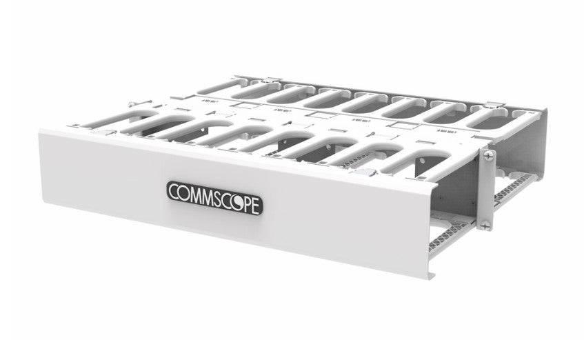 CommScope 760260430 | Cableguide 360 Horizontal Trough Kit, 2 Ru, 19 In, Double Sided, White