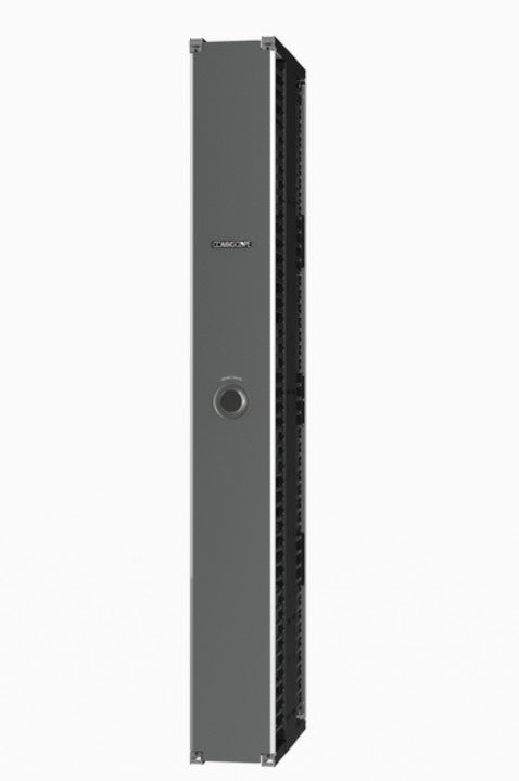 CommScope 760260451 | Cableguide 360 Vertical Cable Management Kit, 10 In X 96 In (254 Mm X 2438 Mm) Double Sided, With Doors, Silver