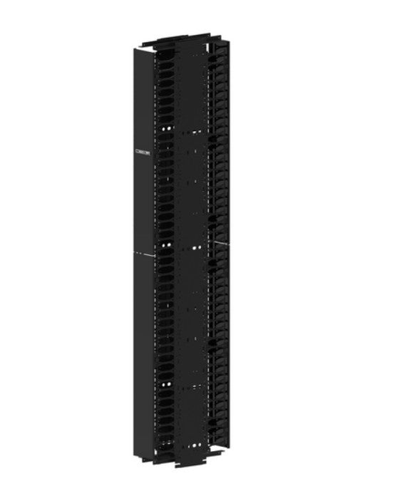 CommScope 760260761 | Cableguide Essential, Vertical Cable Management Kit, 6 Inch X 84 Inch Double Sided, With Twin Covers, Black
