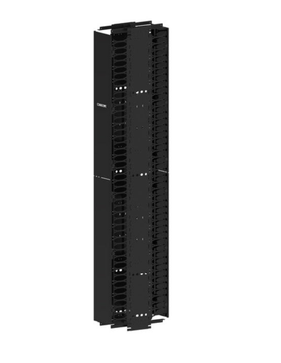 CommScope 760260762 | Cableguide Essential, Vertical Cable Management Kit, 8 Inch X 84 Inch Double Sided, With Twin Covers, Black