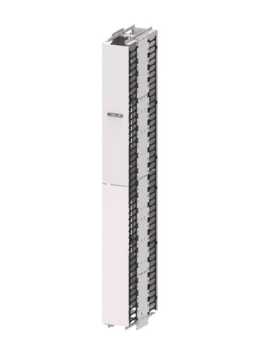 CommScope 760260766 | Cableguide Essential, Vertical Cable Management Kit, 8 Inch X 84 Inch Double Sided, With Twin Covers, White