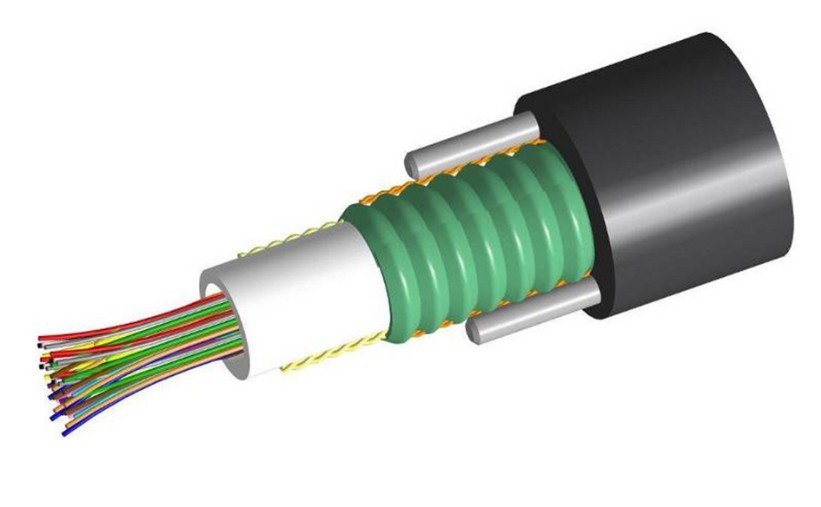 CommScope 8101756/DB | Fiber OSP cable, LightScope ZWP Single Jacket/Single Armor, Gel-Filled, 6 Fibers, Central Tube Cable, Singlemode