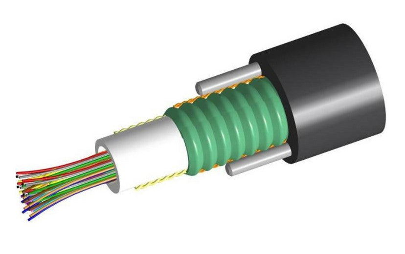 CommScope 8101757/DB | Fiber OSP cable, LightScope ZWP Single Jacket/Single Armor, Gel-Filled, 8 Fibers, Central Tube Cable, Singlemode