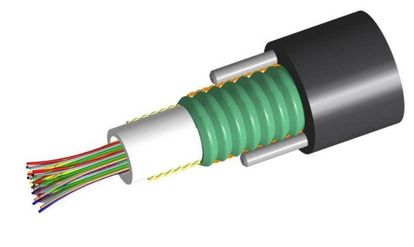 CommScope 8102408/DB | Fiber OSP cable, LightScope ZWP Single Jacket/Single Armor, Gel-Filled, 48 Fibers, Central Tube Cable, Singlemode