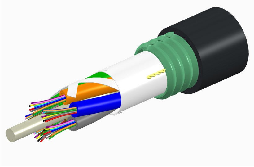 CommScope 8107303/DB | Fiber OSP cable, LightScope ZWP Single Jacket/Single Armor, 96 Fiber, Gel-Free, Stranded Loose Tube, Singlemode