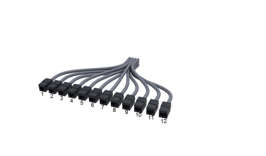 CommScope CHBBD66HA18F025 | Cat6, U/UTP, Solid, Bare Copper, 12 Links, Hook-N-Loop, Generic Label, White, 25Ft