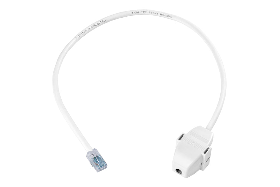 CommScope CO1SJO2-88F003 | Commscope Category 6A U/Utp Cord, Plenum, Rj45 To Ceiling Connector, 3 Ft, White