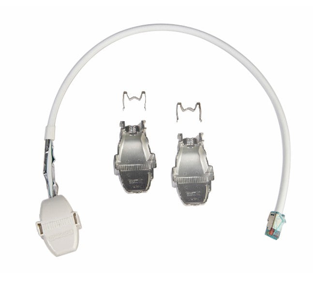 CommScope COP1KW2-88F002 | CommScope Category 6A, F/UTP Cord, Shielded, Plenum, RJ45 to Ceiling Connector, 2 ft, White