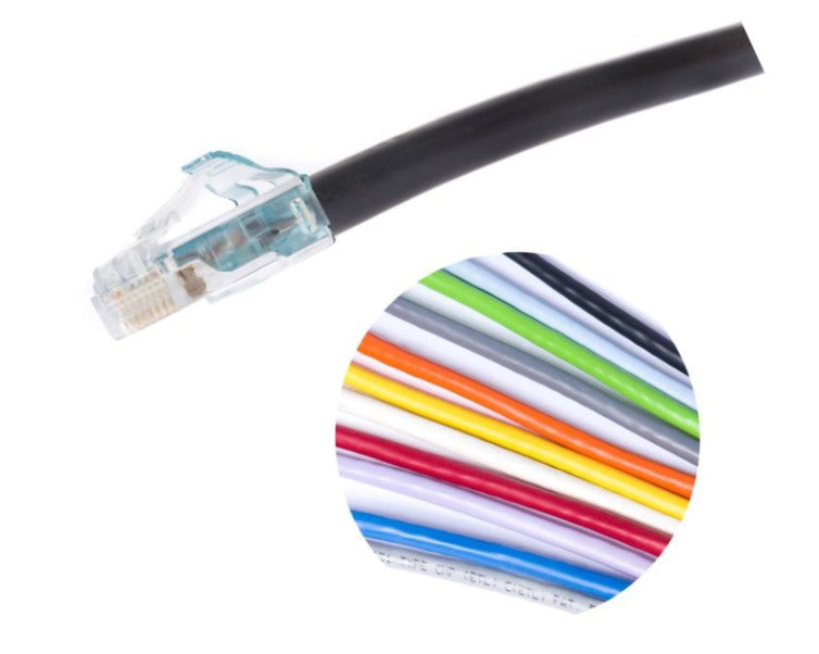 CommScope CPCS4X2-02F023 | Single End Solid Cordage Modular Patch Cord, Light Blue, 23 Ft