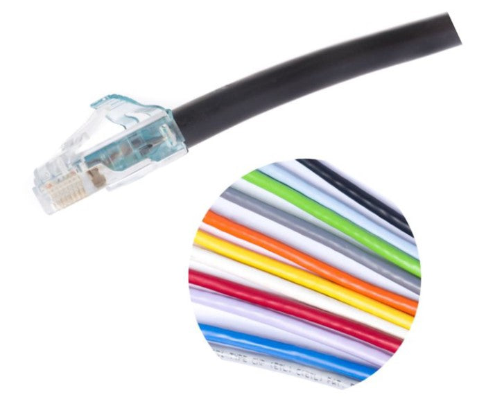CommScope CPCS4X2-03F099 | Single End Solid Cordage Modular Patch Cord, Dark Gray, 99 Ft