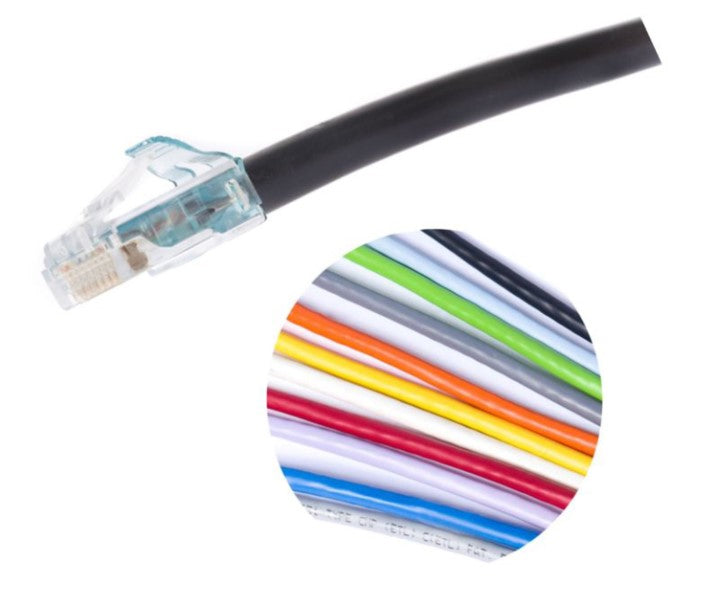 CommScope CPCS4X2-0CF060 | Single End Solid Cordage Modular Patch Cord, Slate/Gray, 60 Ft