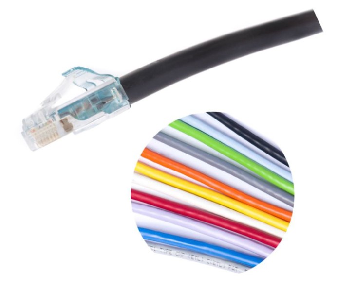 CommScope CPCS4X2-0CF080 | Single End Solid Cordage Modular Patch Cord, Slate/Gray, 80 Ft