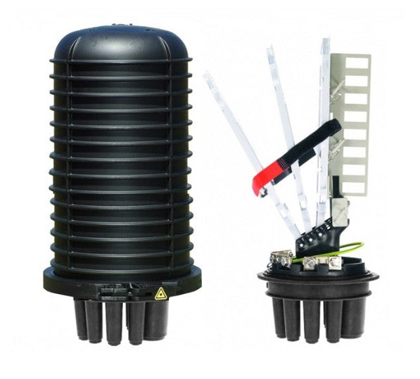 CommScope E30678-000 | FOSC 400 A8 Fiber Optic Splice Closure, Heat Shrink Cable Sealing, One Pre-installed 24-splice Tray, with Test Valve