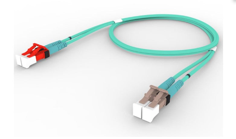 CommScope FDXL1LC42MXM002 | OM4 LC/UPC Keyed Red To LC/UPC Fiber Patch Cord, 1.6 mm Duplex, Plenum