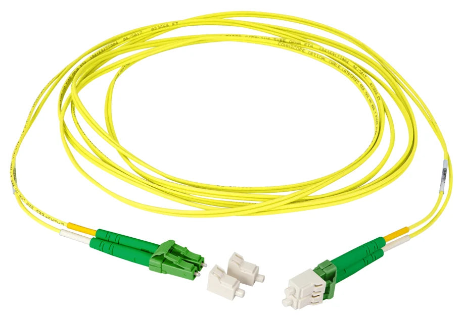 CommScope FEWLALA42JXM008 | Single Mode LC APC to LC APC, Fiber Patch Cord, 1.6 mm Duplex, Riser