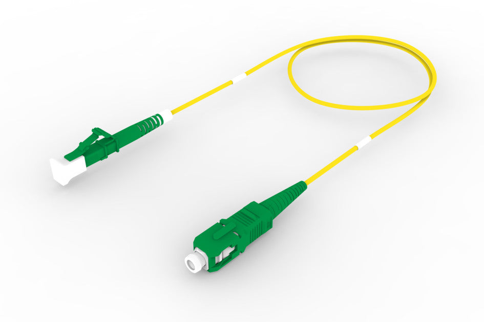 CommScope FEWLASA21JXM001 | Singlemode LC APC to SC APC, Fiber Patch Cord, 1.6mm Simplex, Riser