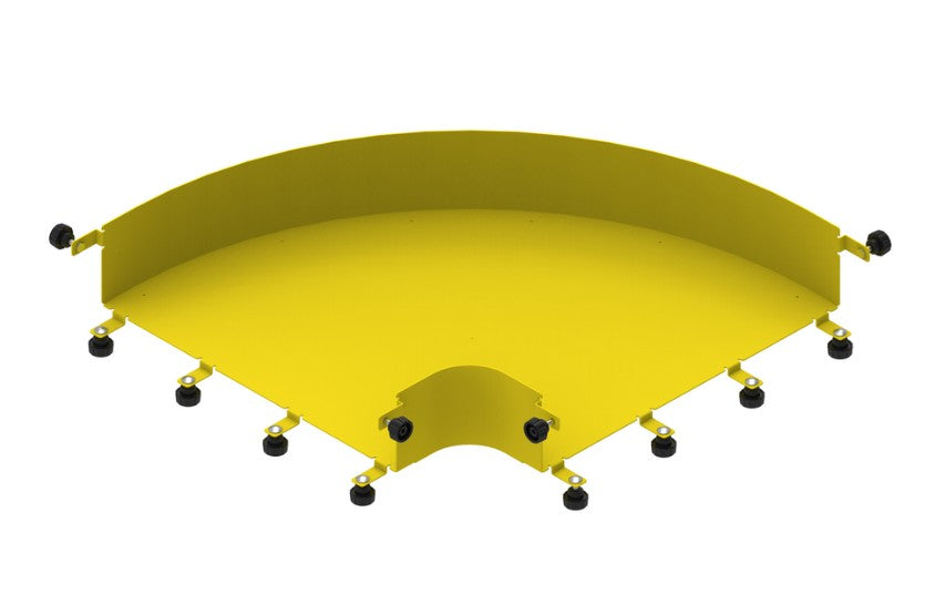 CommScope FGS-MH9E-M | FiberGuide 90° Horizontal Elbow, 4" x 18", Yellow