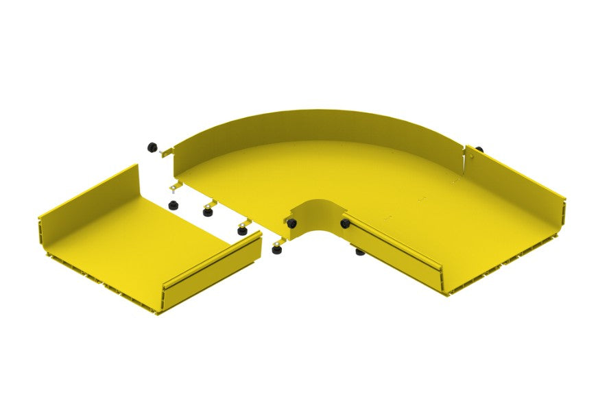 CommScope FGS-MH9E-M | FiberGuide 90° Horizontal Elbow, 4" x 18", Yellow