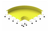 CommScope FGS-MH9E-M | FiberGuide 90° Horizontal Elbow, 4" x 18", Yellow