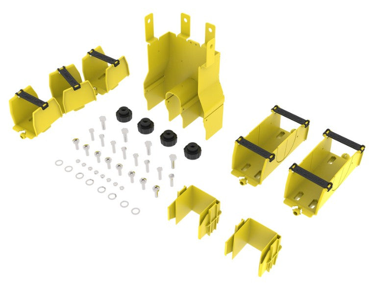 CommScope FGSFLEXV4FLP2C | FiberGuide Low Profile FlexVertical Kit, 2x4in to Dual 2x2in, 4ft length, Yellow
