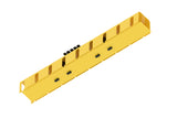 Commscope FGSKTW2DIMPB | FiberGuide Vertical Duct Kit with 3in Slot Spacing, Spools and Split See-Through Cover, 4x4in, Yellow