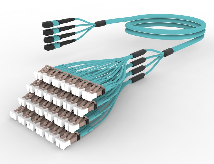 CommScope FLXMPLCAHMJF135 | OM4 MPO (Unpinned) To LC/UPC, Instapatch 360 Ruggedized Fanout Cable, 48-Fiber, Plenum