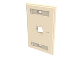 CommScope FP-LBL-1P-148 | Faceplate Kit, Labelled, 1-Gang, 1 Port, Electric Almond