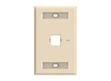 CommScope FP-LBL-1P-148 | Faceplate Kit, Labelled, 1-Gang, 1 Port, Electric Almond