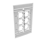 CommScope FP-NLBL-6P-266 | Faceplate Kit, No Label, 1-Gang, 6 Port, Pro White