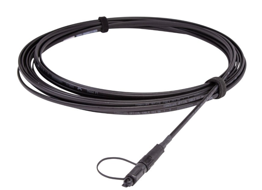 CommScope HCA-X01A-07 | Fiber Optic Drop Cable Assembly, PRODIGY Connector Core with DLX converter to Stub
