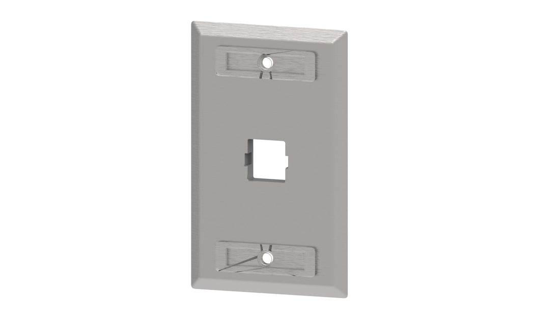 Commscope M11SP | M11SP 1-port Single Gang Stainless Steel Faceplate